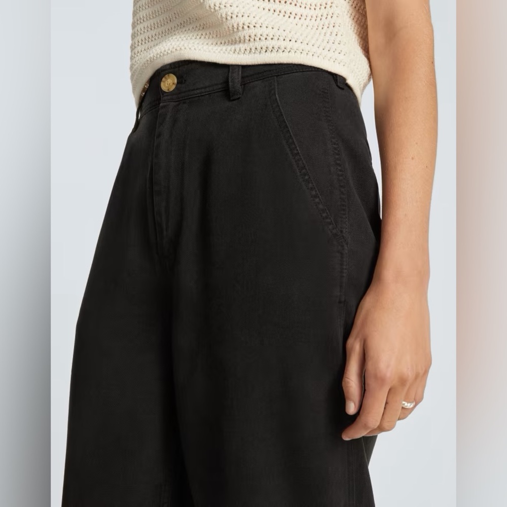 NEW Everlane Womens The TENCEL™ Relaxed Chino Pants Soft Slouchy Black 6 - Picture 4 of 16